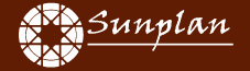 A brown banner with the word sunny written in white.